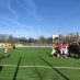 Eröffnung des Sportparks Bauerstaße in Hamburg Altona am 16.2.2019. Spieler des FK Altona 93 bei wunderbarem Wetter auf ihrem neuen Platz.